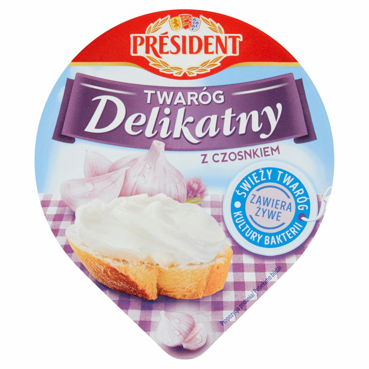 Zdjęcia - Twaróg Delikatny z czosnkiem Président