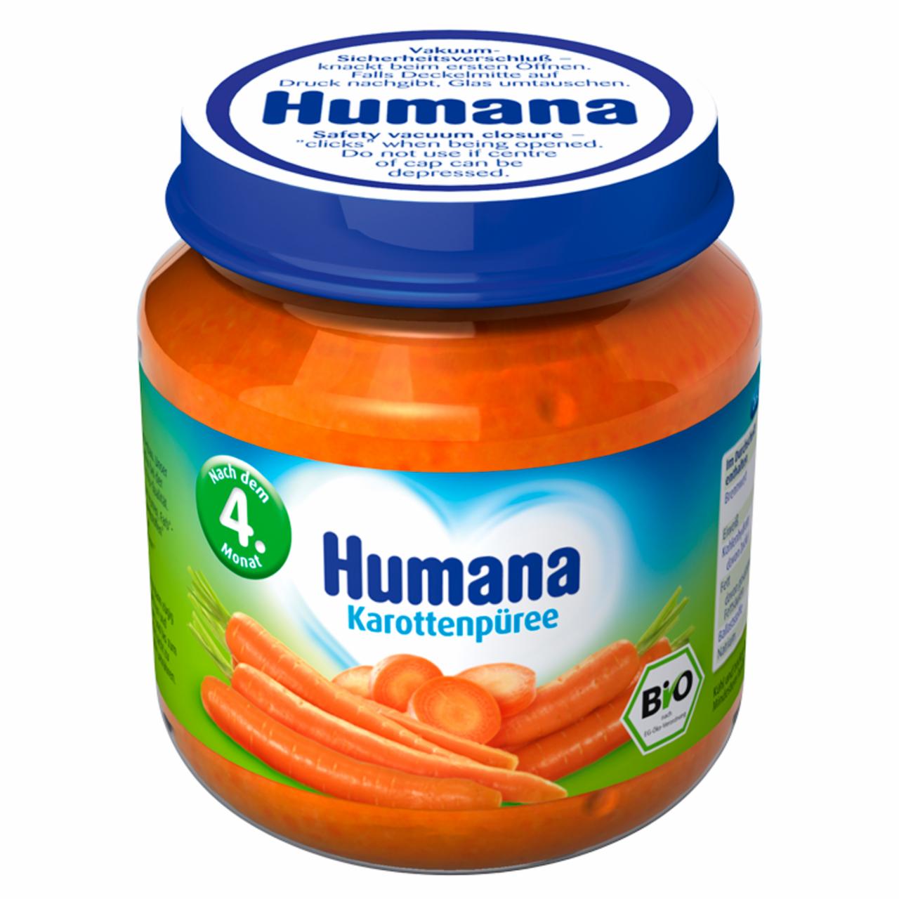 Zdjęcia - Humana Obiadek BIO Marchewka puree po 4. miesiącu 125 g