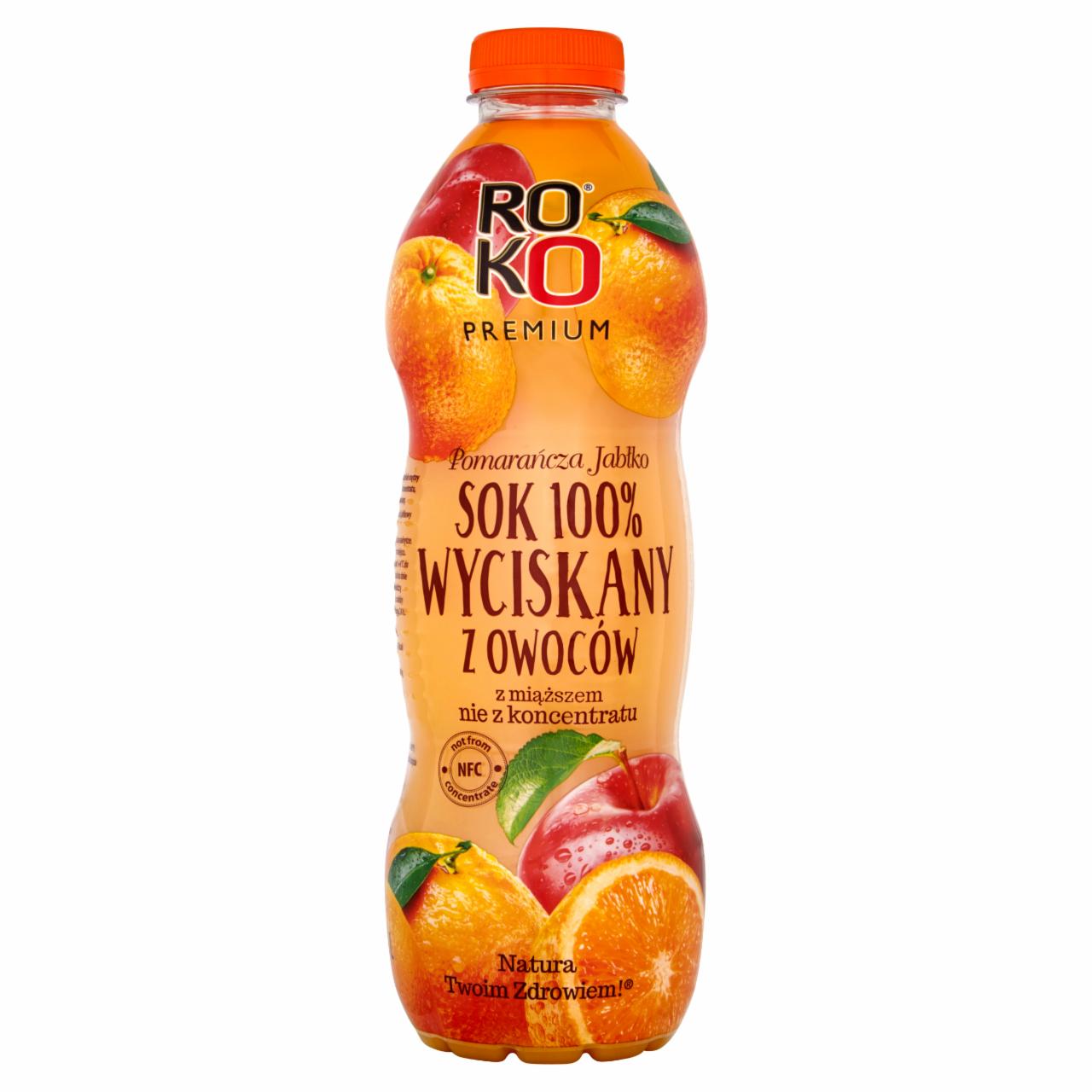 Zdjęcia - ROKO Premium Pomarańcza Jabłko Sok 100% wyciskany z owoców 1 l