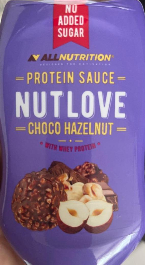 Zdjęcia - Nutlove sos o smaku czekoladowym z orzechami laskowymi i dodatkiem białka Allnutrition