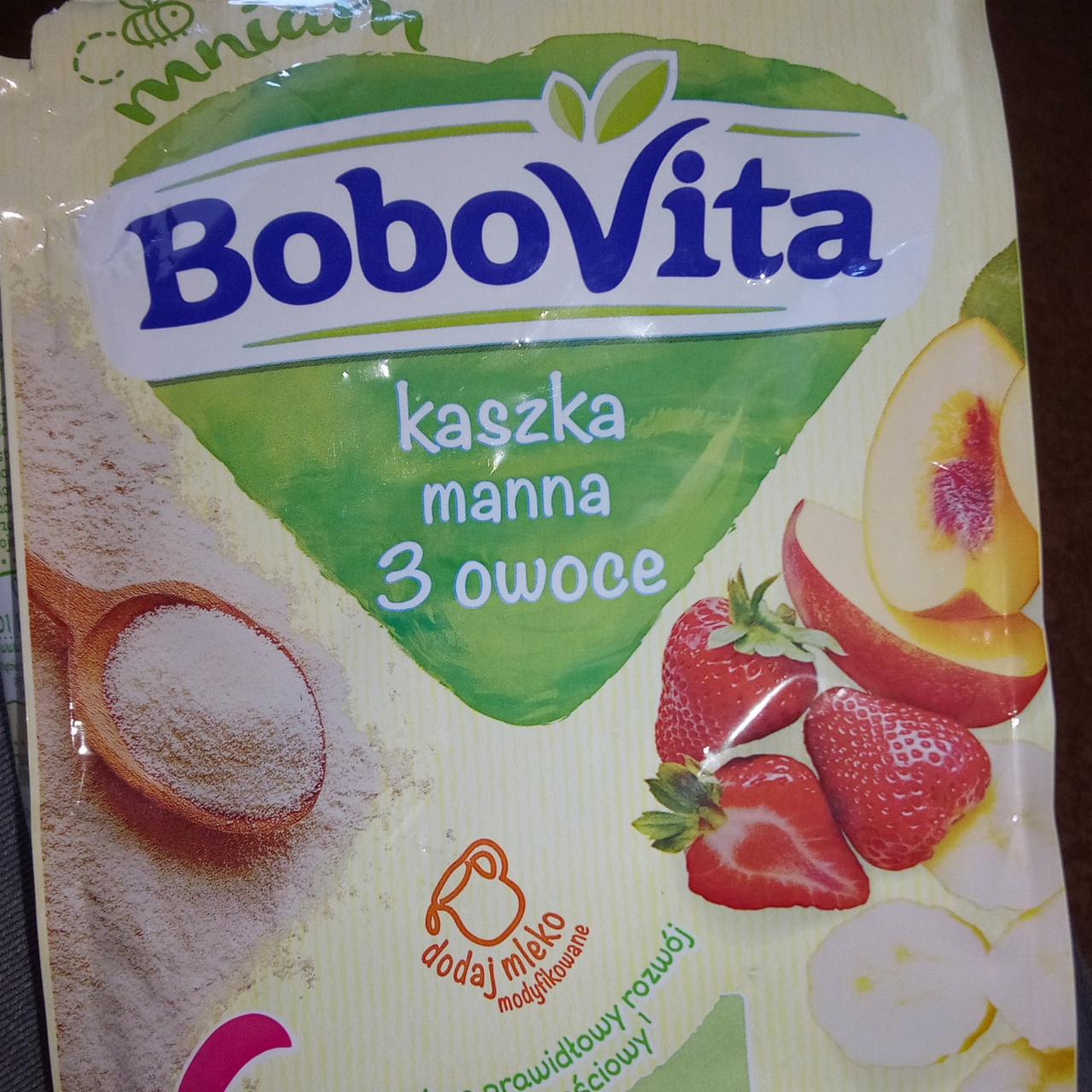 Zdjęcia - Kaszka manna 3 owoce po 6. miesiącu BoboVita
