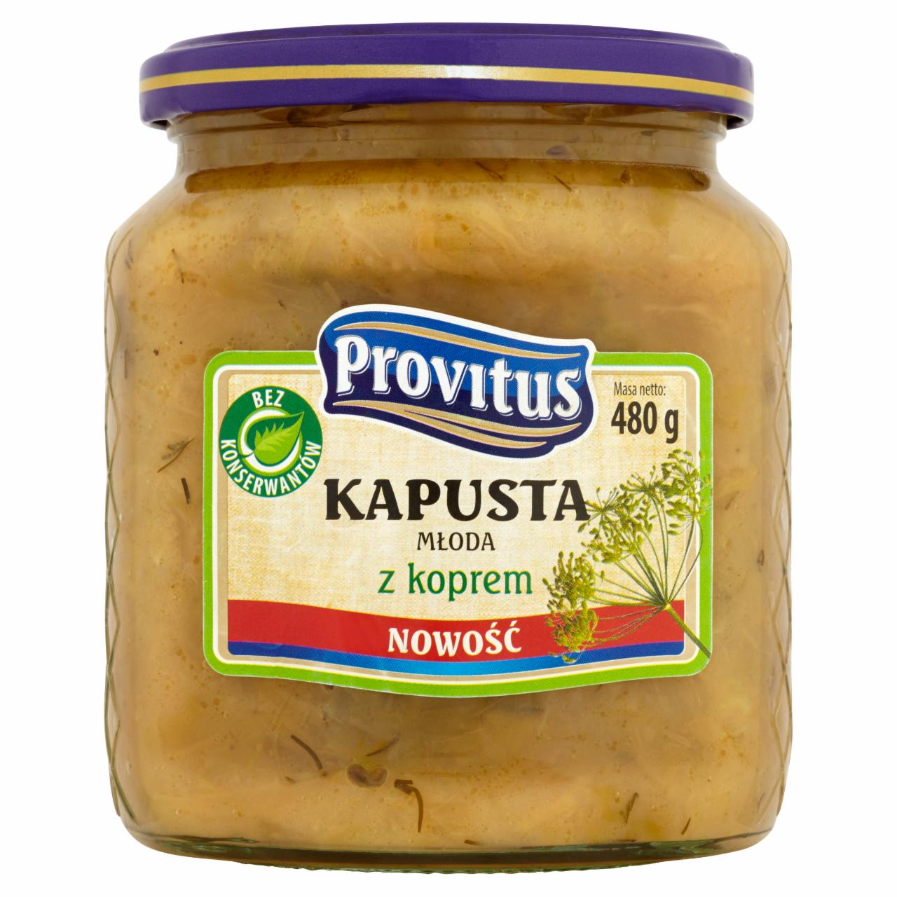 Zdjęcia - Provitus Kapusta młoda z koperkiem 480 g