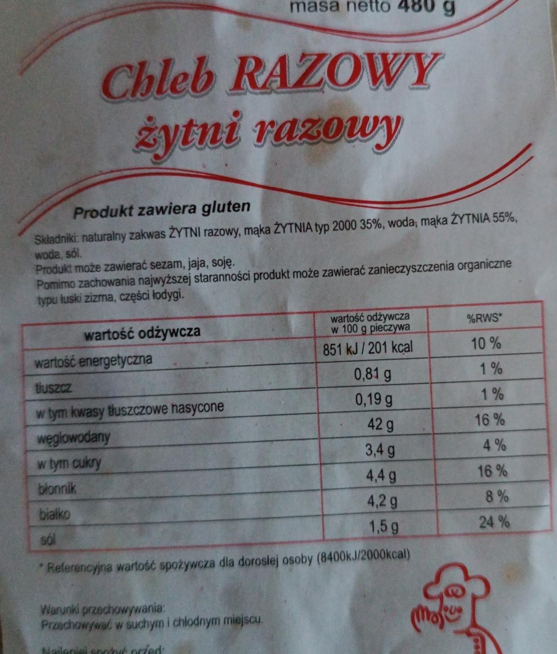 Zdjęcia - Chleb żytni razowy Jutrzenka