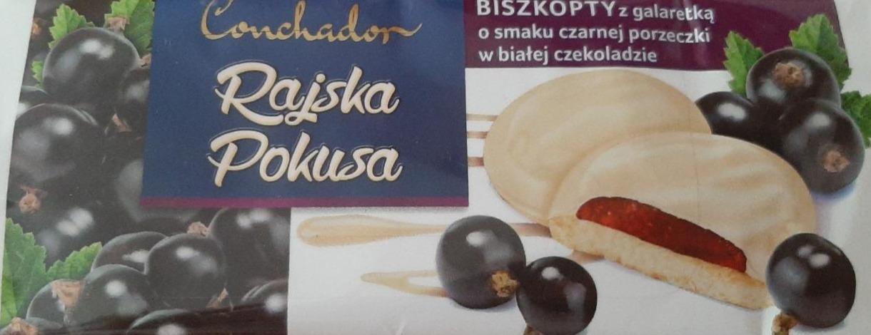 Zdjęcia - biszkopty z galaretką o smaku czarnej porzeczki w Białej czekoladzie conchador