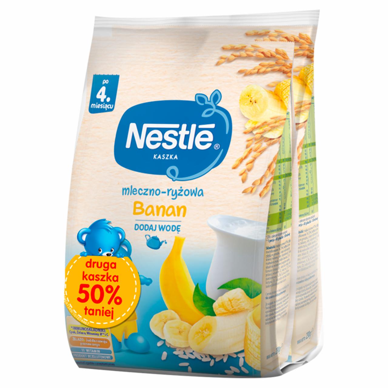 Zdjęcia - Nestlé Kaszka mleczno-ryżowa banan po 4. miesiącu 460 g (2 x 230 g)