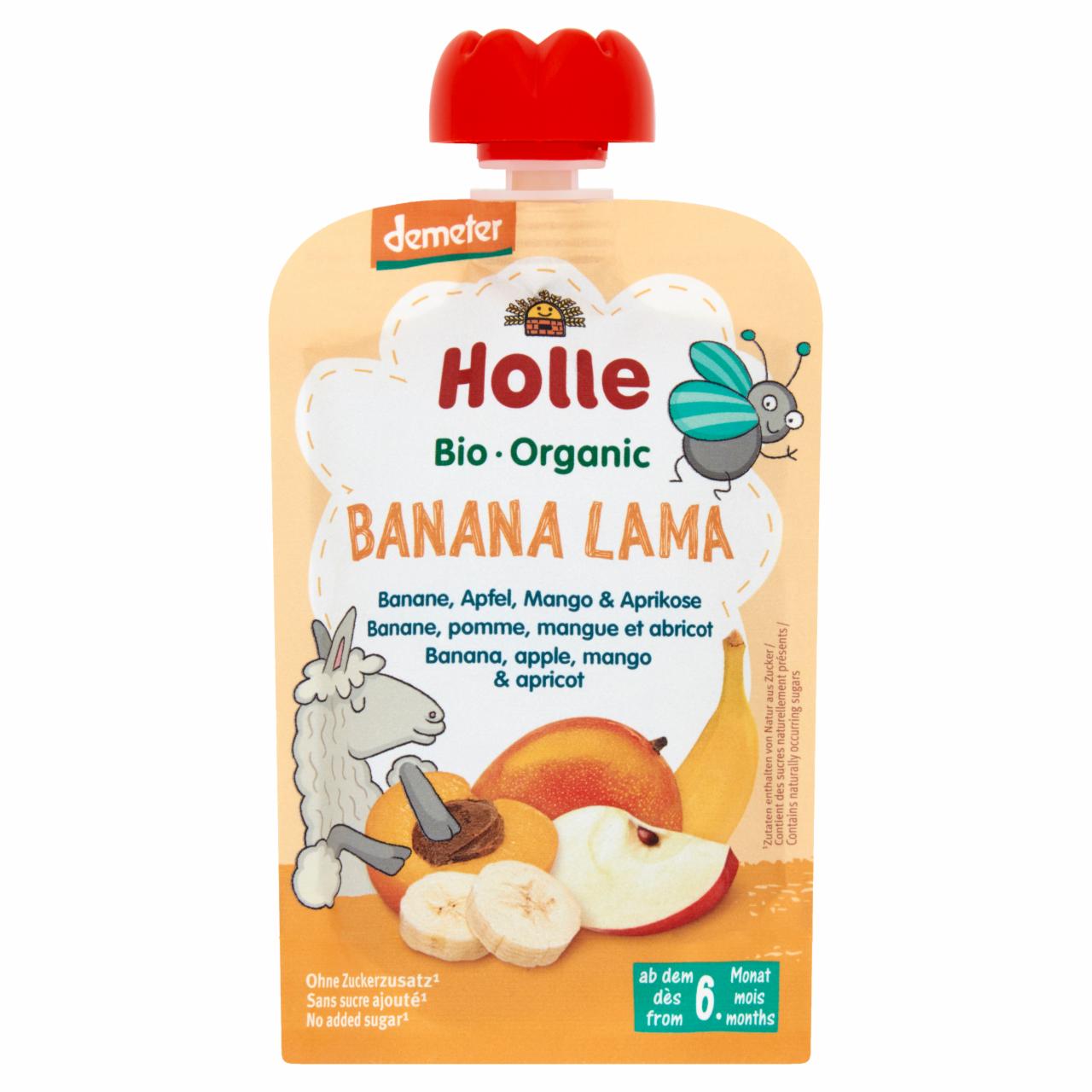 Zdjęcia - Holle Bio mus owocowy banan jabłko mango & morela od 6 miesiąca życia 100 g