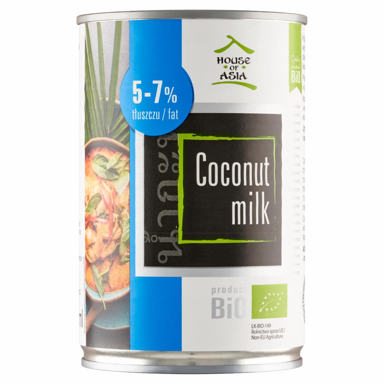 Zdjęcia - House of Asia Produkt roślinny Bio z kokosa 5-7 % 400 ml