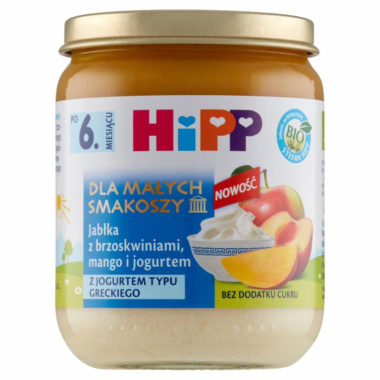 Zdjęcia - HiPP BIO Dla Małych Smakoszy Jabłka z brzoskwiniami mango i jogurtem po 6. miesiącu 160 g