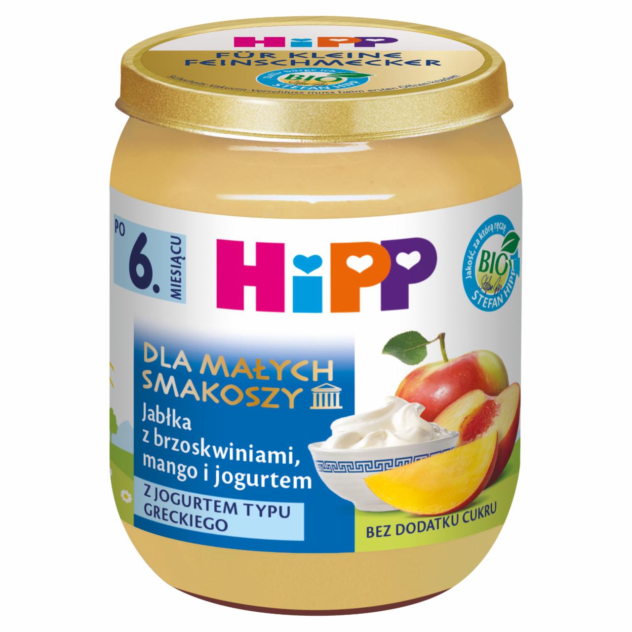 Zdjęcia - HiPP BIO Dla Małych Smakoszy Jabłka z brzoskwiniami mango i jogurtem po 6. miesiącu 160 g
