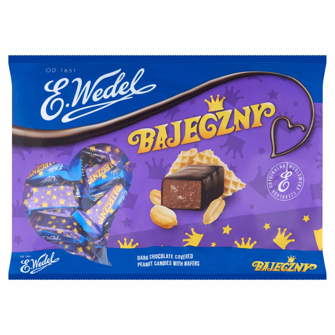 Zdjęcia - E. Wedel Bajeczny Cukierki orzechowe z wafelkami w czekoladzie deserowej 1 kg