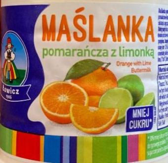 Zdjęcia - Maślanka pomarańcza z limonką Łowicz