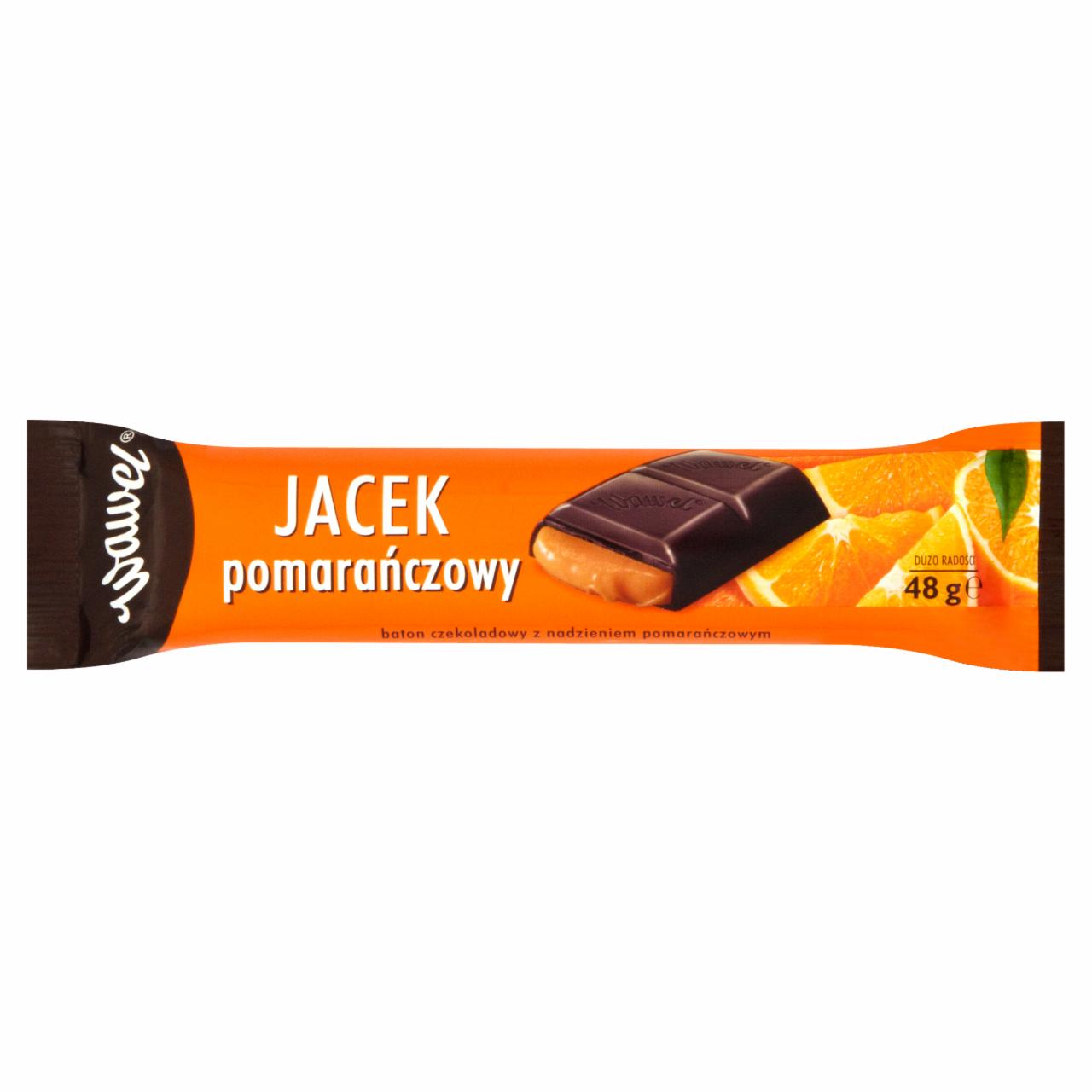 Zdjęcia - Wawel Jacek pomarańczowy Baton czekoladowy z nadzieniem pomarańczowym 48 g
