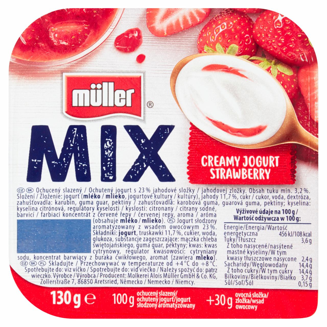 Zdjęcia - Müller Mix Jogurt z wsadem owocowym 130 g