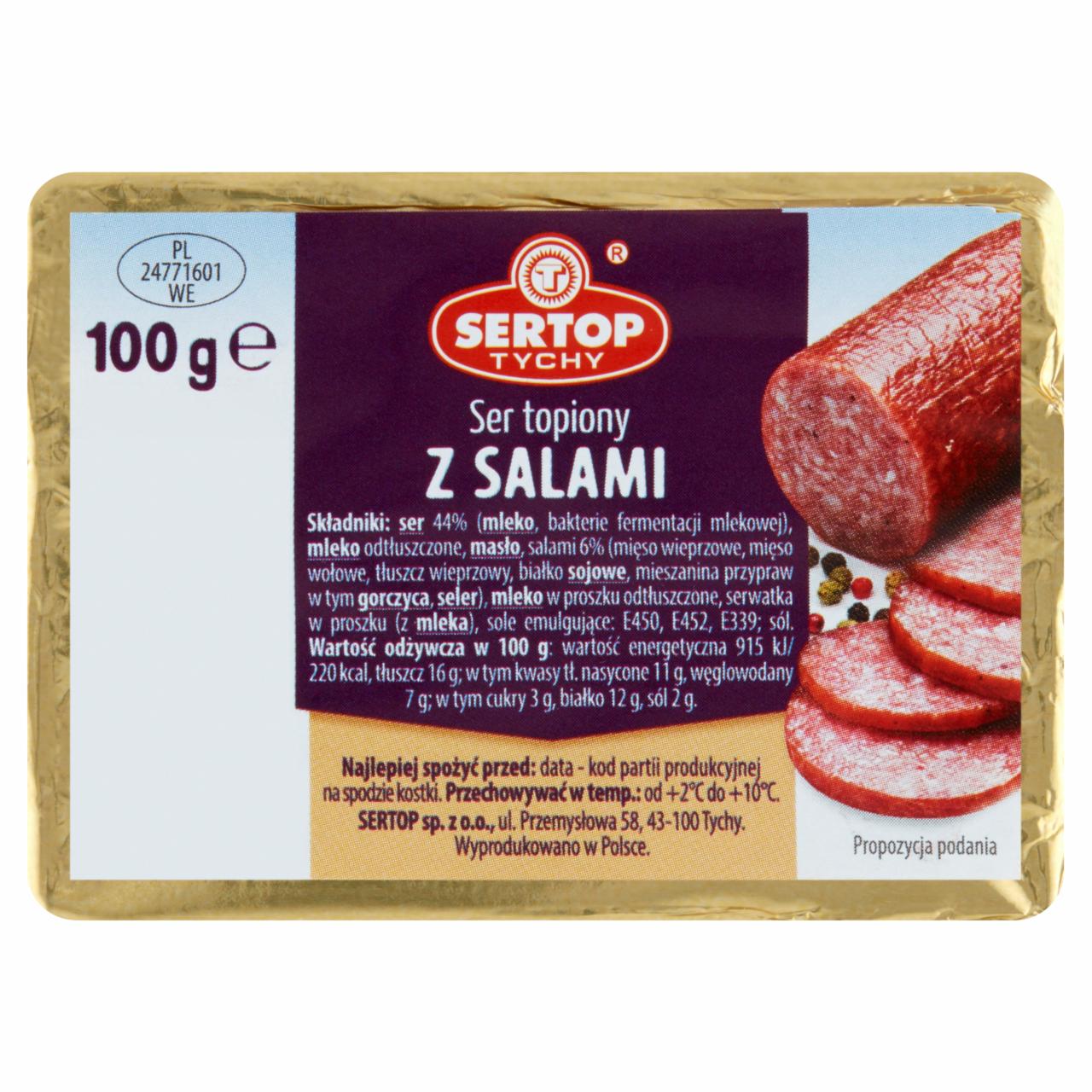 Zdjęcia - Sertop Tychy Ser topiony z salami 100 g