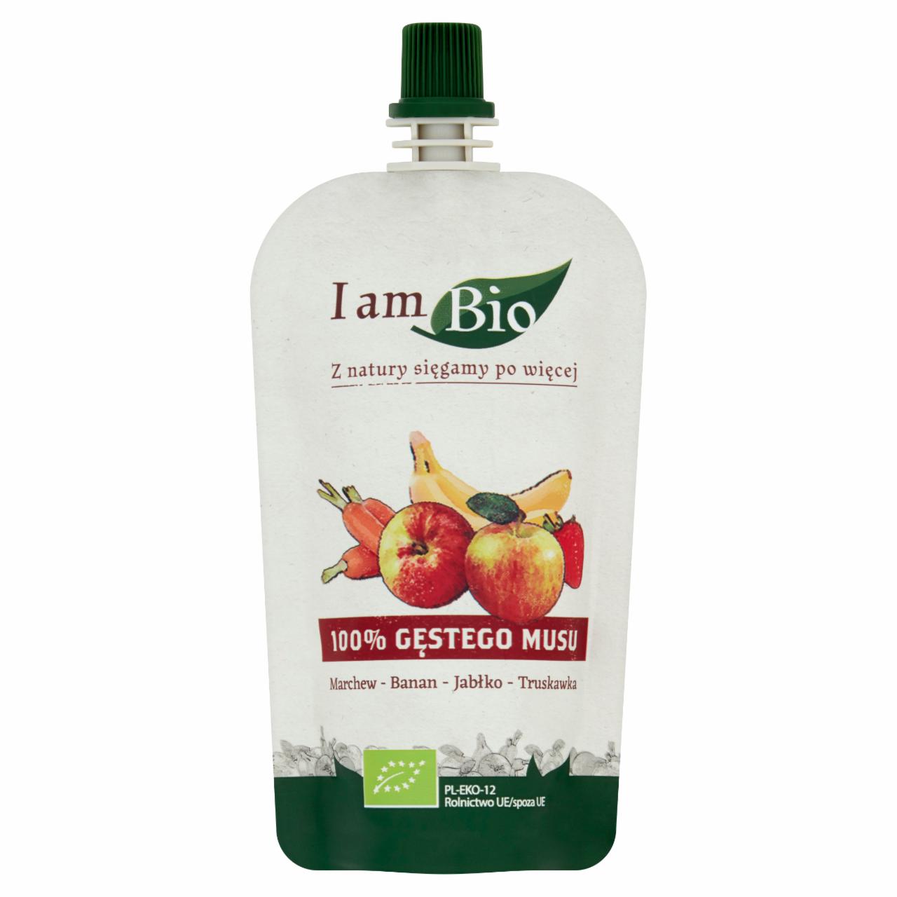 Zdjęcia - I am Bio Przecier owocowo-warzywny z sokiem jabłkowym marchew-banan-jabłko-truskawka 100 g