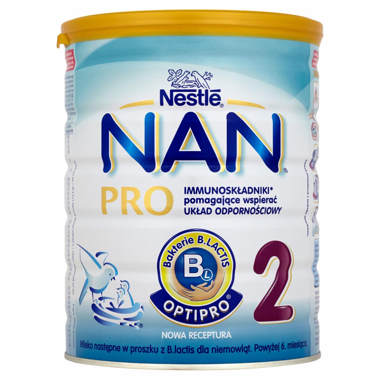 Zdjęcia - Nestlé Nan Pro 2 Mleko następne w proszku z B.lactis dla niemowląt powyżej 6. miesiąca 800 g