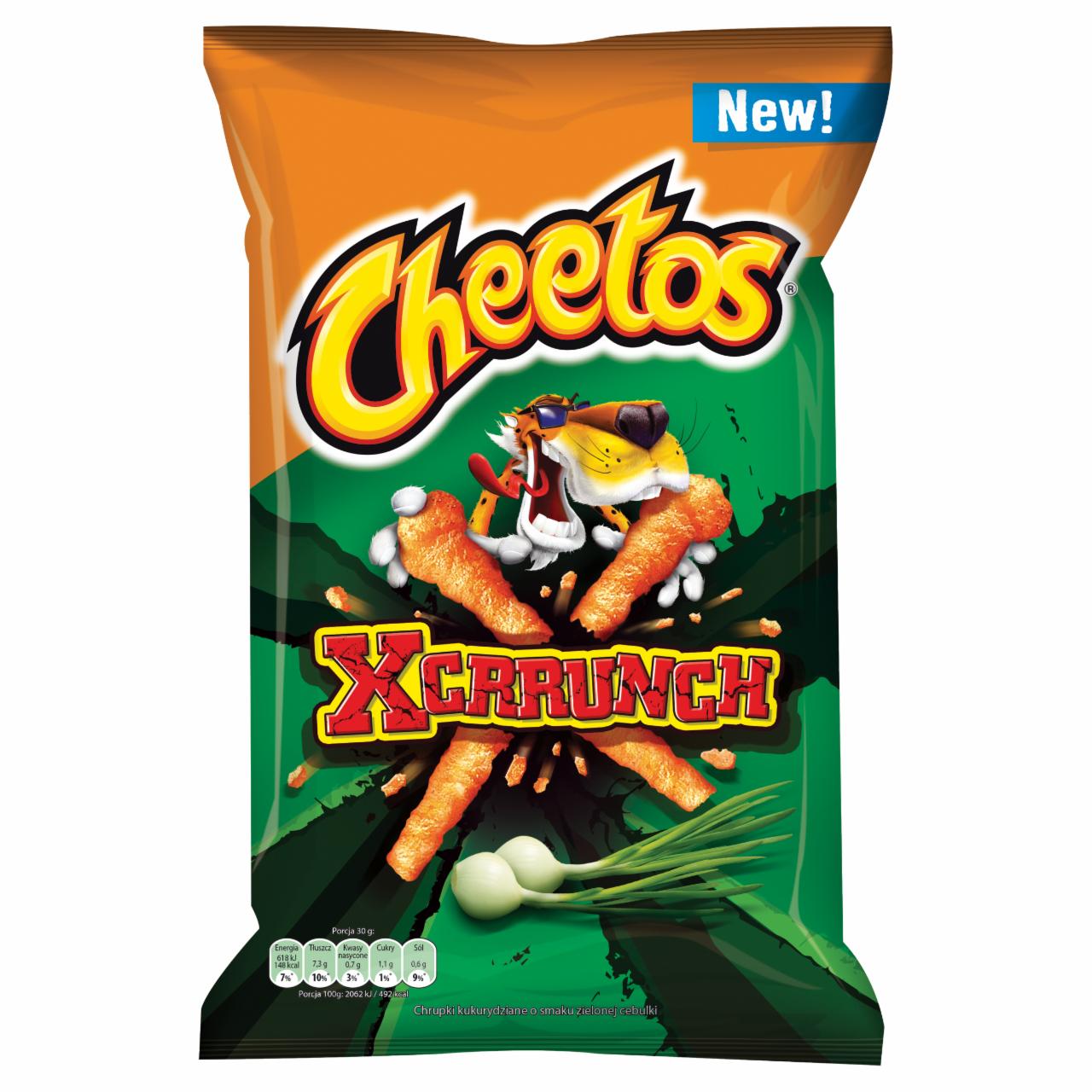 Zdjęcia - Cheetos Xcrrunch Chrupki kukurydziane o smaku zielonej cebulki 100 g