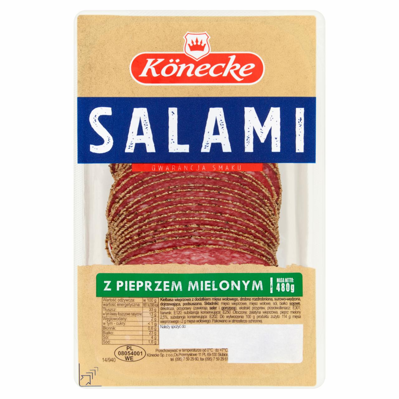 Zdjęcia - Könecke Salami z pieprzem mielonym 480 g