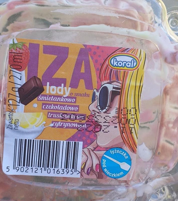 Zdjęcia - Koral Iza Lody o smaku śmietankowo cytrynowo truskawkowo czekoladowym 270 ml