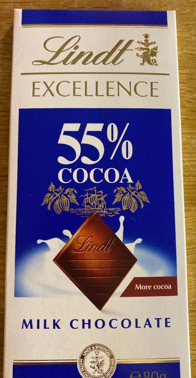 Zdjęcia - Lindt Excellence 55 % Cocoa Czekolada mleczna 80 g