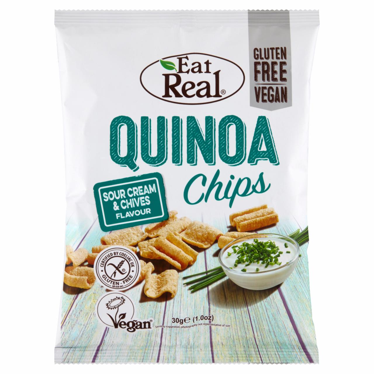 Zdjęcia - Eat Real Przekąska z quinoa o smaku kwaśnej śmietany i szczypiorku 30 g
