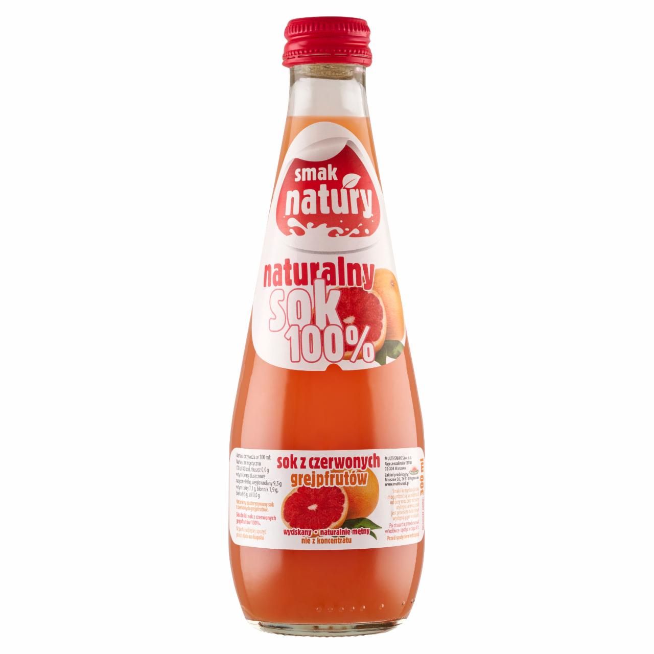 Zdjęcia - Smak natury Sok z czerwonych grejpfrutów 300 ml