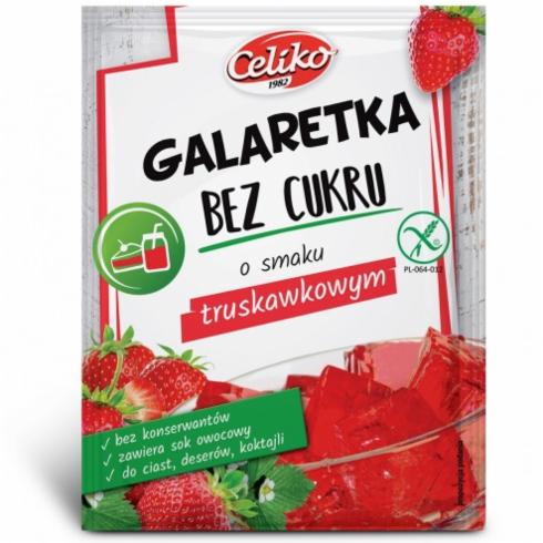 Zdjęcia - Galaretka o smaku truskawkowym bez cukru Celiko
