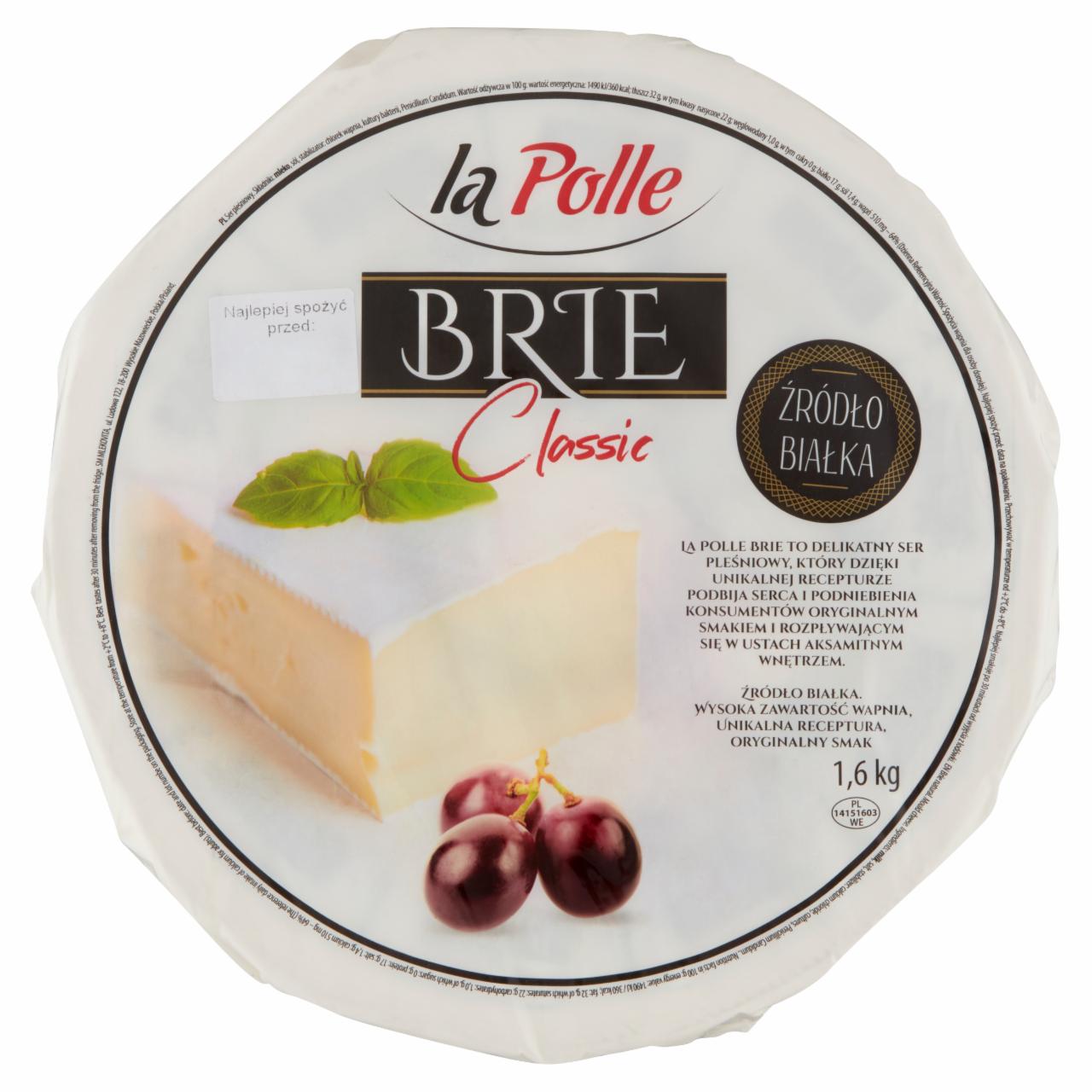 Zdjęcia - La Polle Brie Classic Ser pleśniowy 1,6 kg