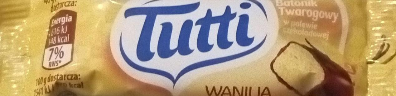 Zdjęcia - Batonik Twarogowy w polewie czekoladowej wanilia Tutti