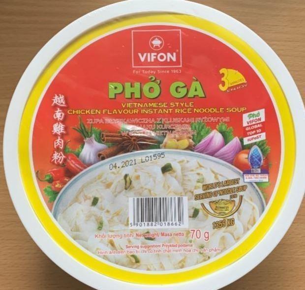 Zdjęcia - Pho Ga Zupa błyskawiczna z kluskami ryżowymi o smaku kurczaka w stylu wietnamskim Vifon