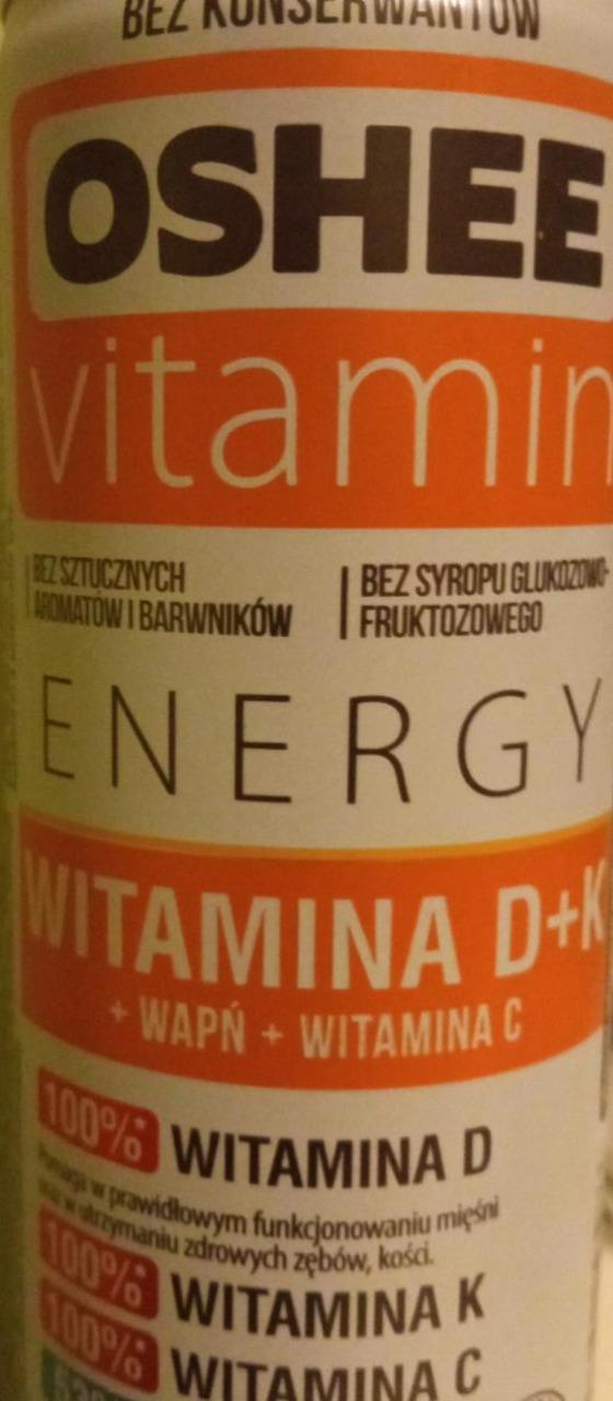 Zdjęcia - Oshee Vitamin Energy Napój gazowany o smaku mięta-limonka-cytryna 250 ml
