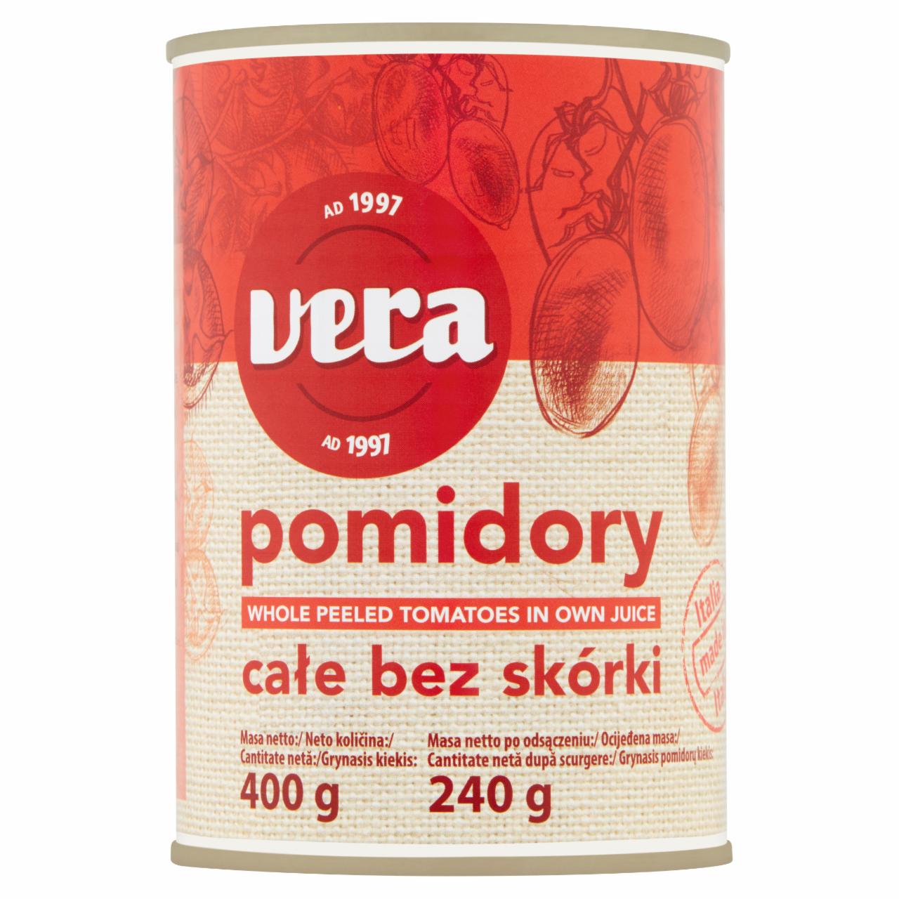 Zdjęcia - Vera Pomidory całe bez skórki 400 g