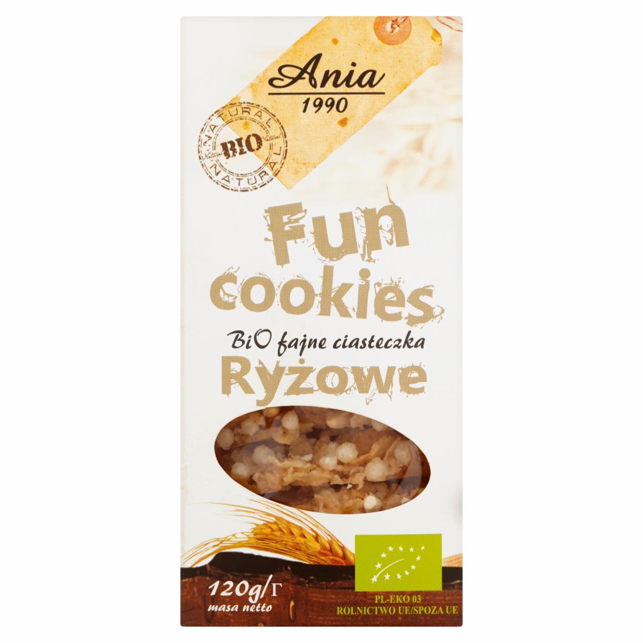 Zdjęcia - Ania Fun Cookies Bio fajne ciasteczka ryżowe 120 g