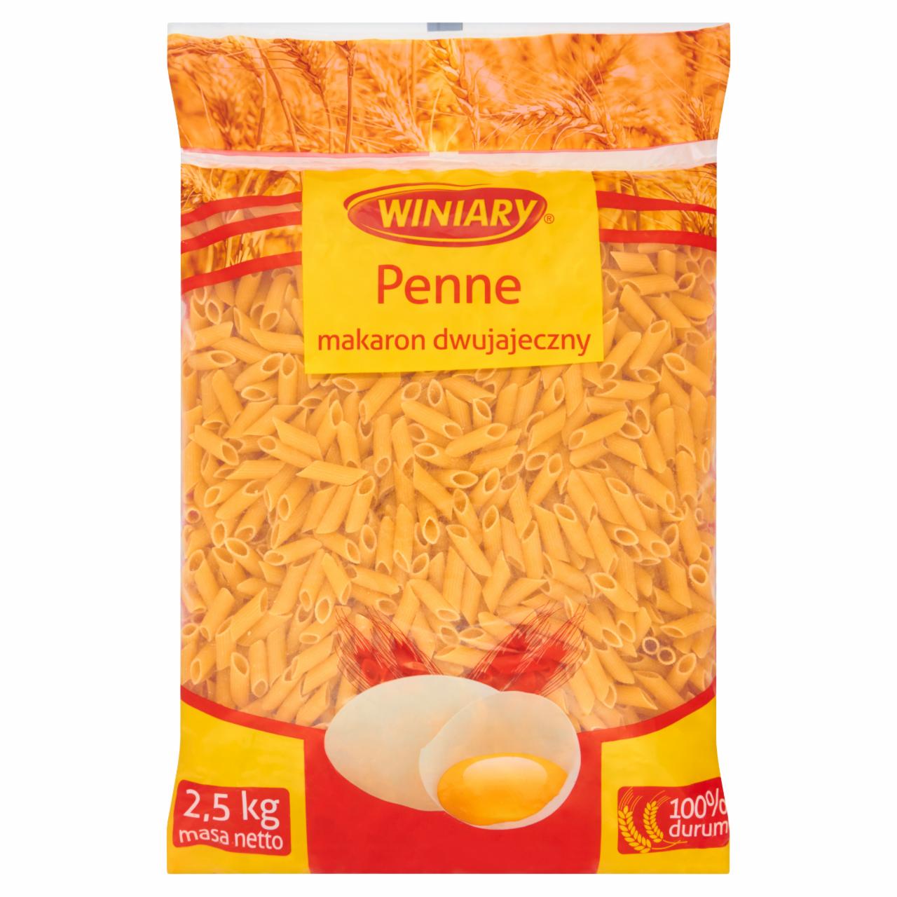 Zdjęcia - Winiary Makaron dwujajeczny penne 2,5 kg