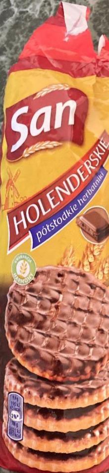 Zdjęcia - San Holenderskie Herbatniki półsłodkie oblane czekoladą mleczną 170 g