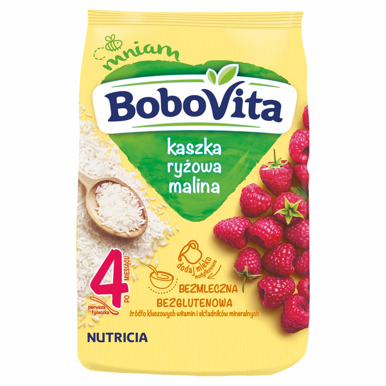 Zdjęcia - BoboVita Kaszka ryżowa malina po 4 miesiącu 180 g