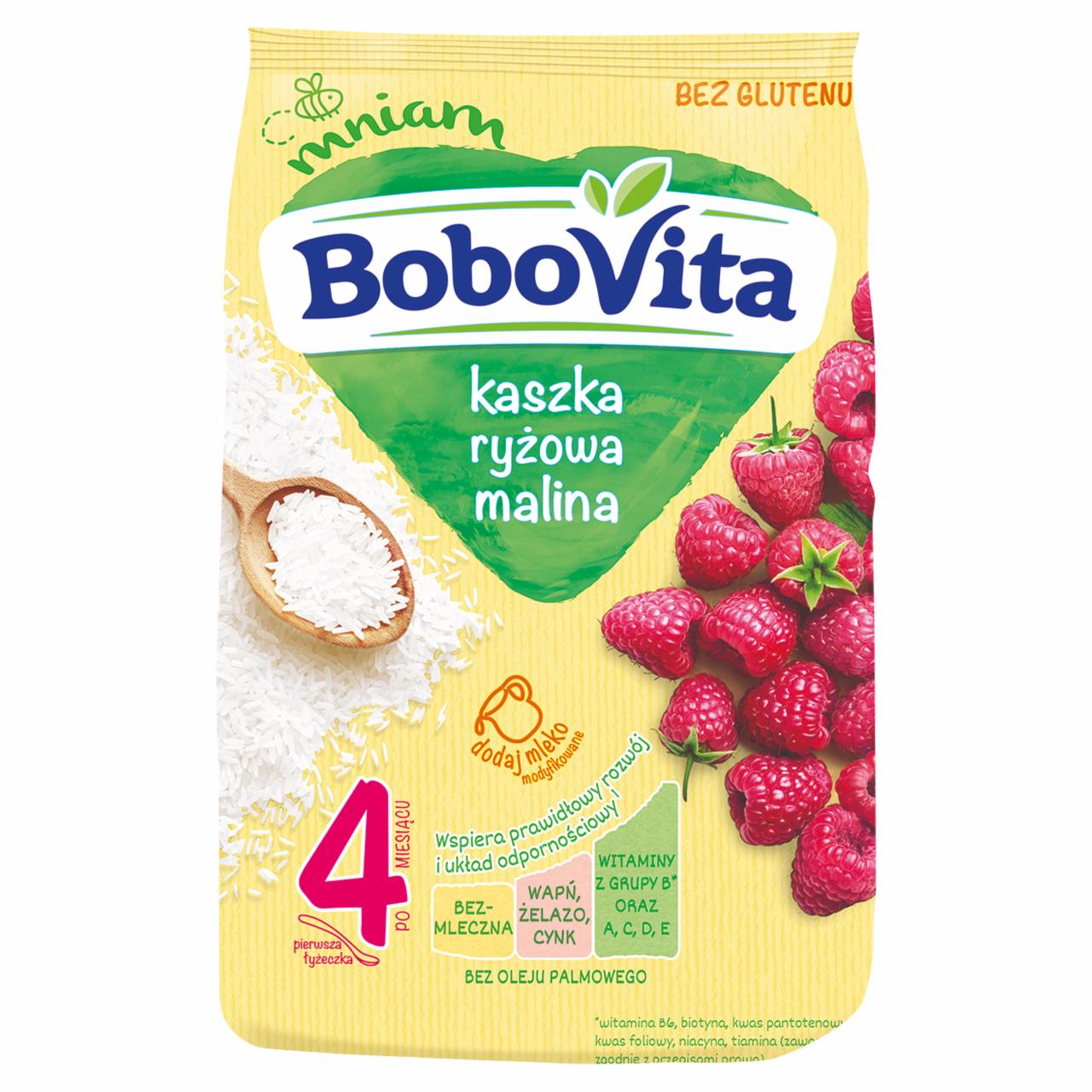 Zdjęcia - BoboVita Kaszka ryżowa malina po 6 miesiącu 180 g