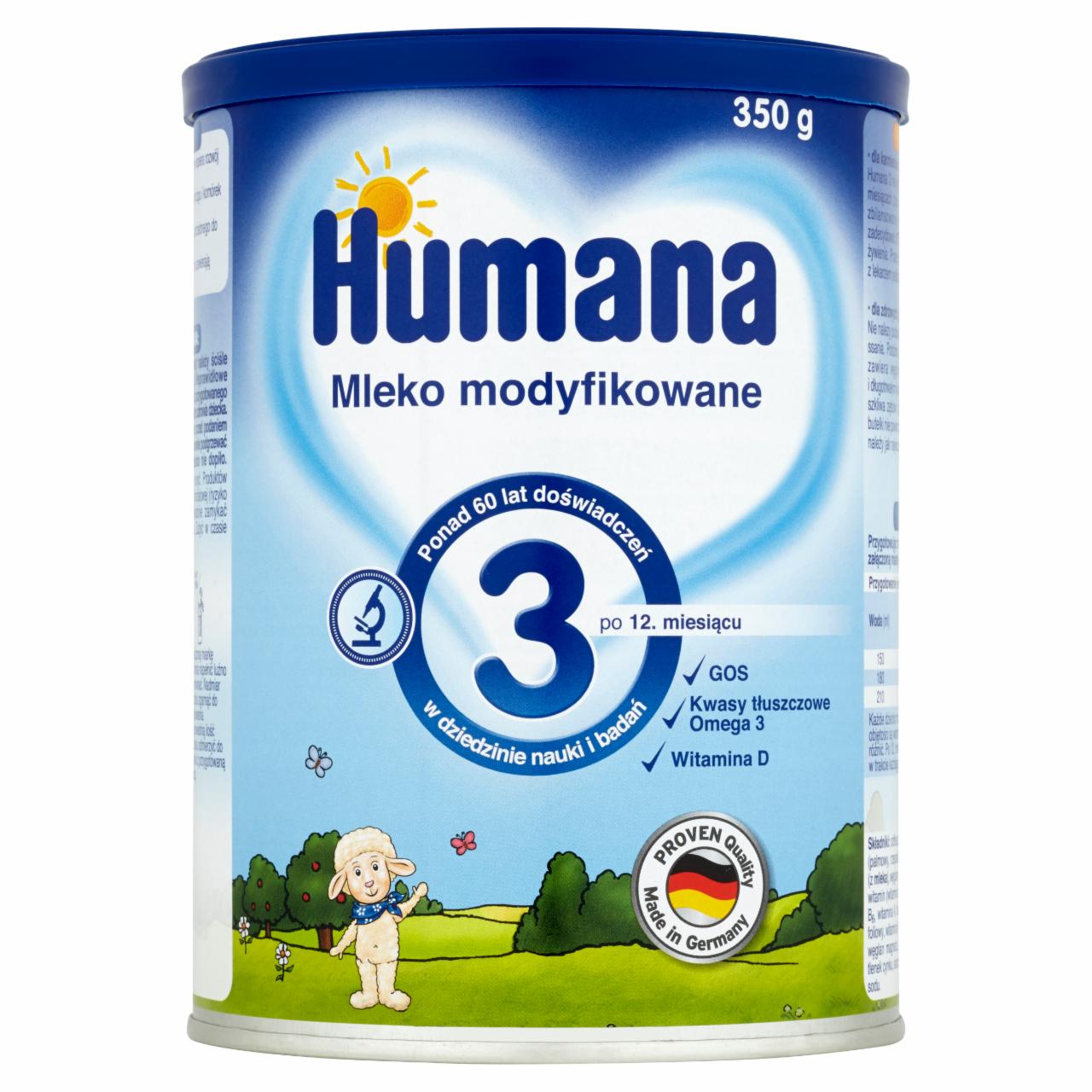 Zdjęcia - Humana 3 Mleko modyfikowane po 12. miesiącu 350 g