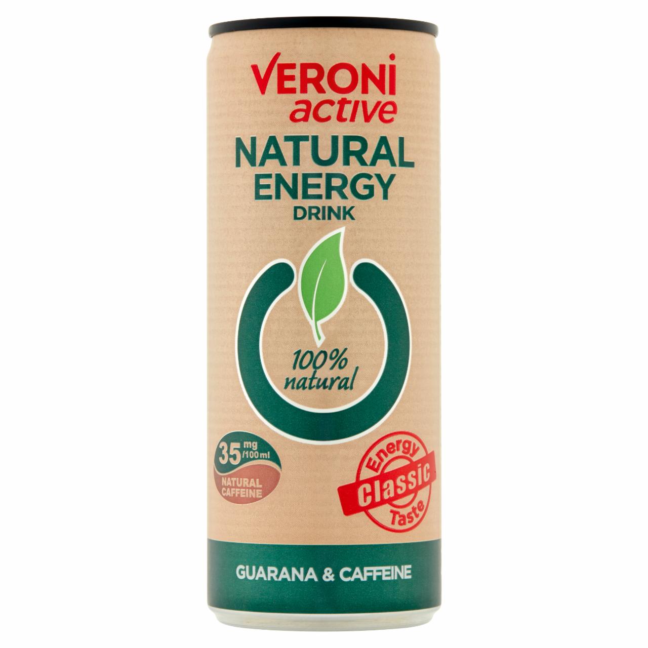 Zdjęcia - Veroni Active Natural Energy Drink Napój gazowany energetyzujący 250 ml
