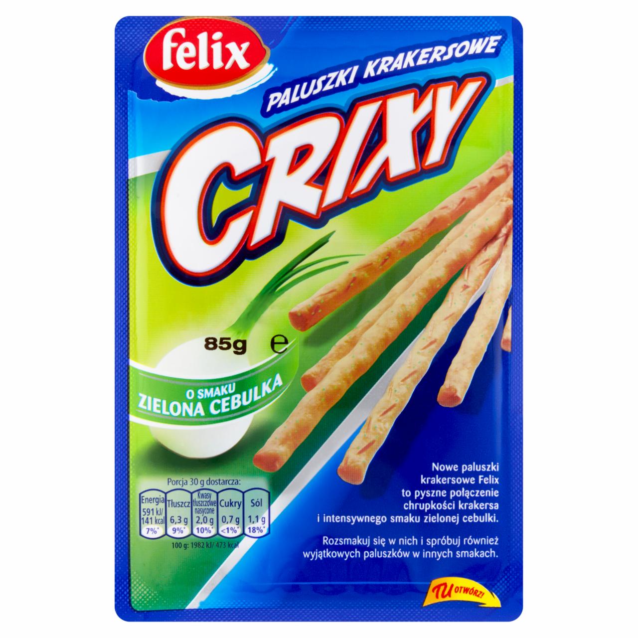 Zdjęcia - Felix Crixy Paluszki krakersowe o smaku zielona cebulka 85 g