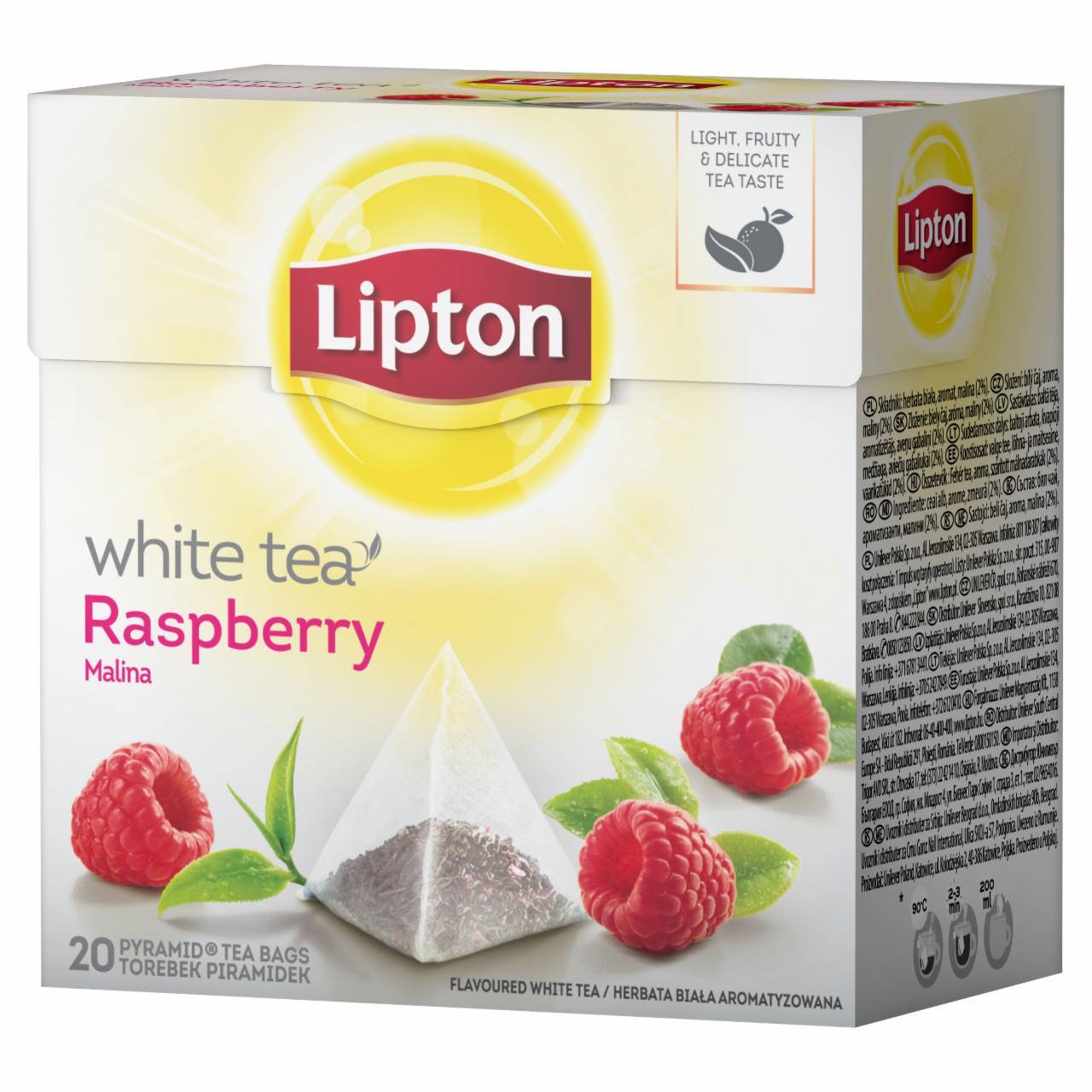 Zdjęcia - Lipton Herbata biała aromatyzowana malina 30 g (20 torebek)