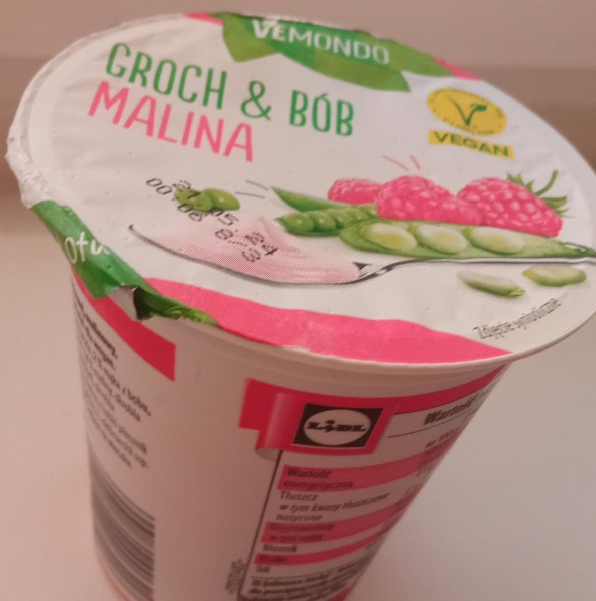 Zdjęcia - Wegański jogurt groch, bób i malina Vemondo