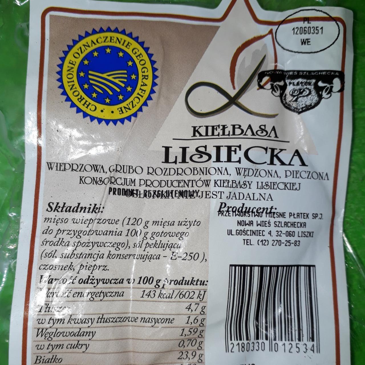 Zdjęcia - Kiełbasa lisiecka Płatek SP.J