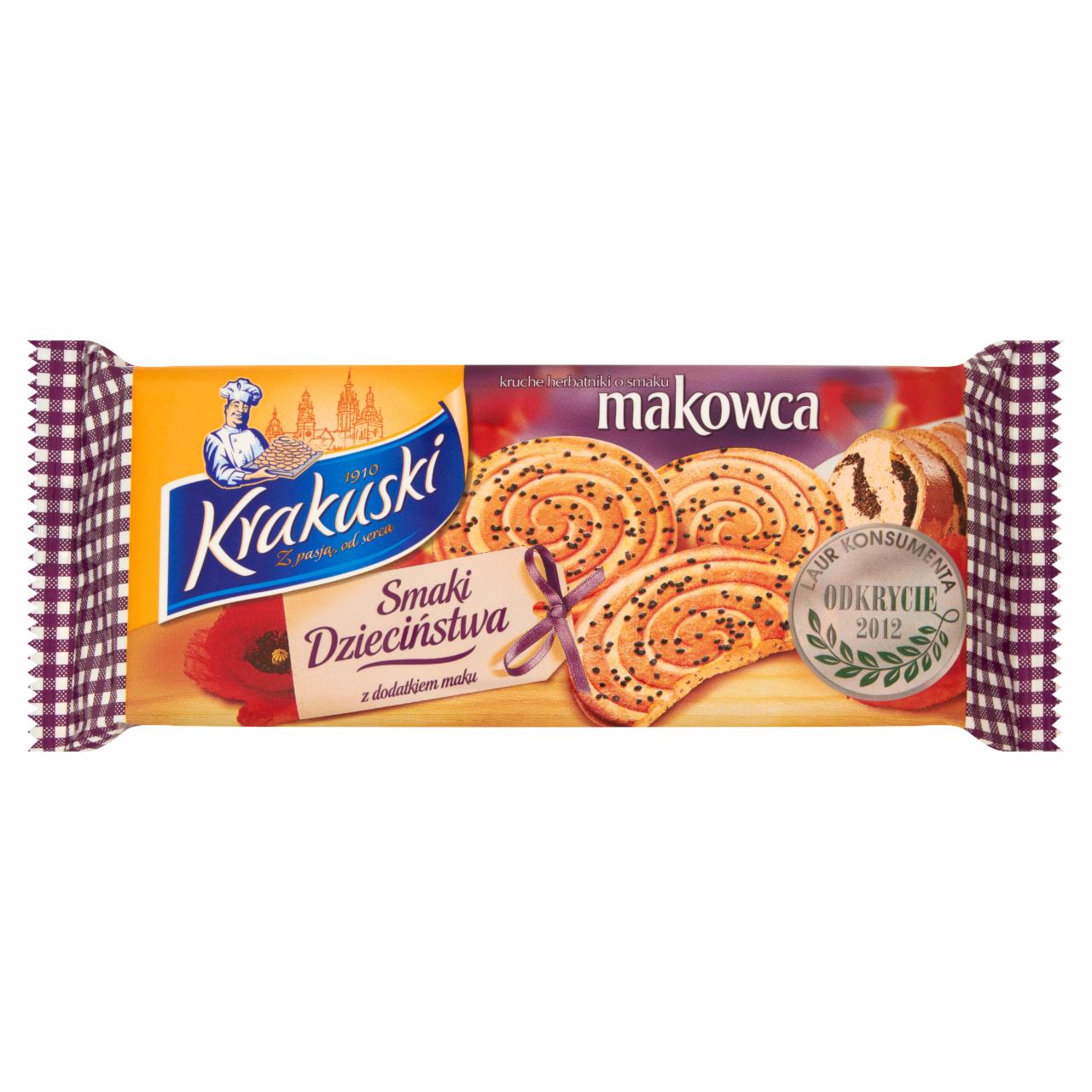 Zdjęcia - Krakuski Smaki Dzieciństwa Kruche herbatniki o smaku makowca 150 g