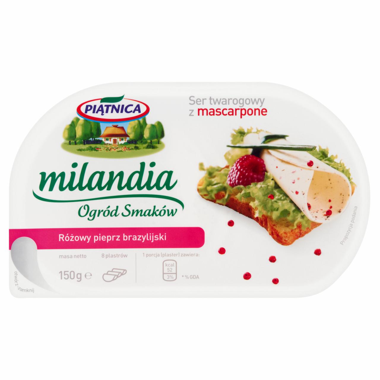 Zdjęcia - Piątnica Milandia Ogród Smaków Ser twarogowy z mascarpone różowy pieprz brazylijski 150 g