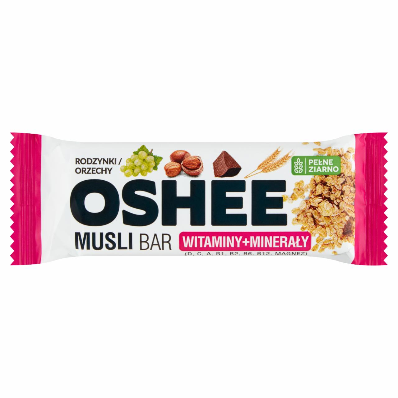 Zdjęcia - Oshee Musli Bar Suplement diety baton zbożowy rodzynki orzechy 40 g