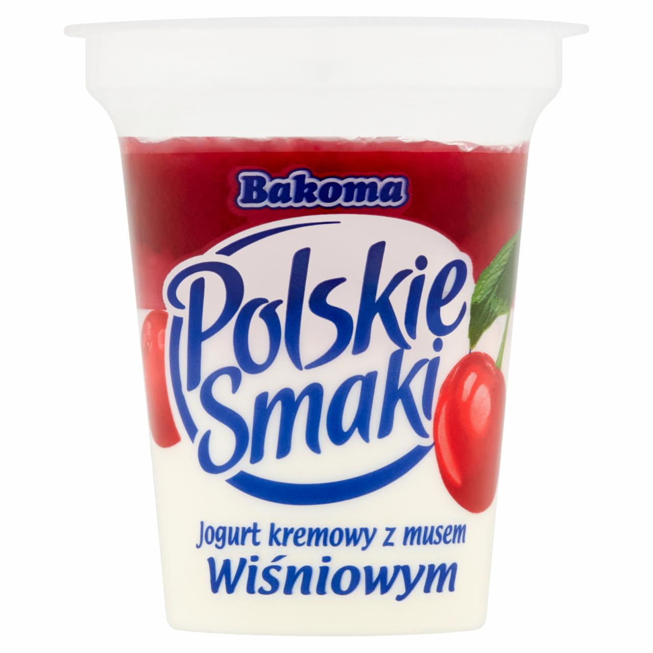 Zdjęcia - Bakoma Polskie Smaki Jogurt kremowy z musem wiśniowym 120 g