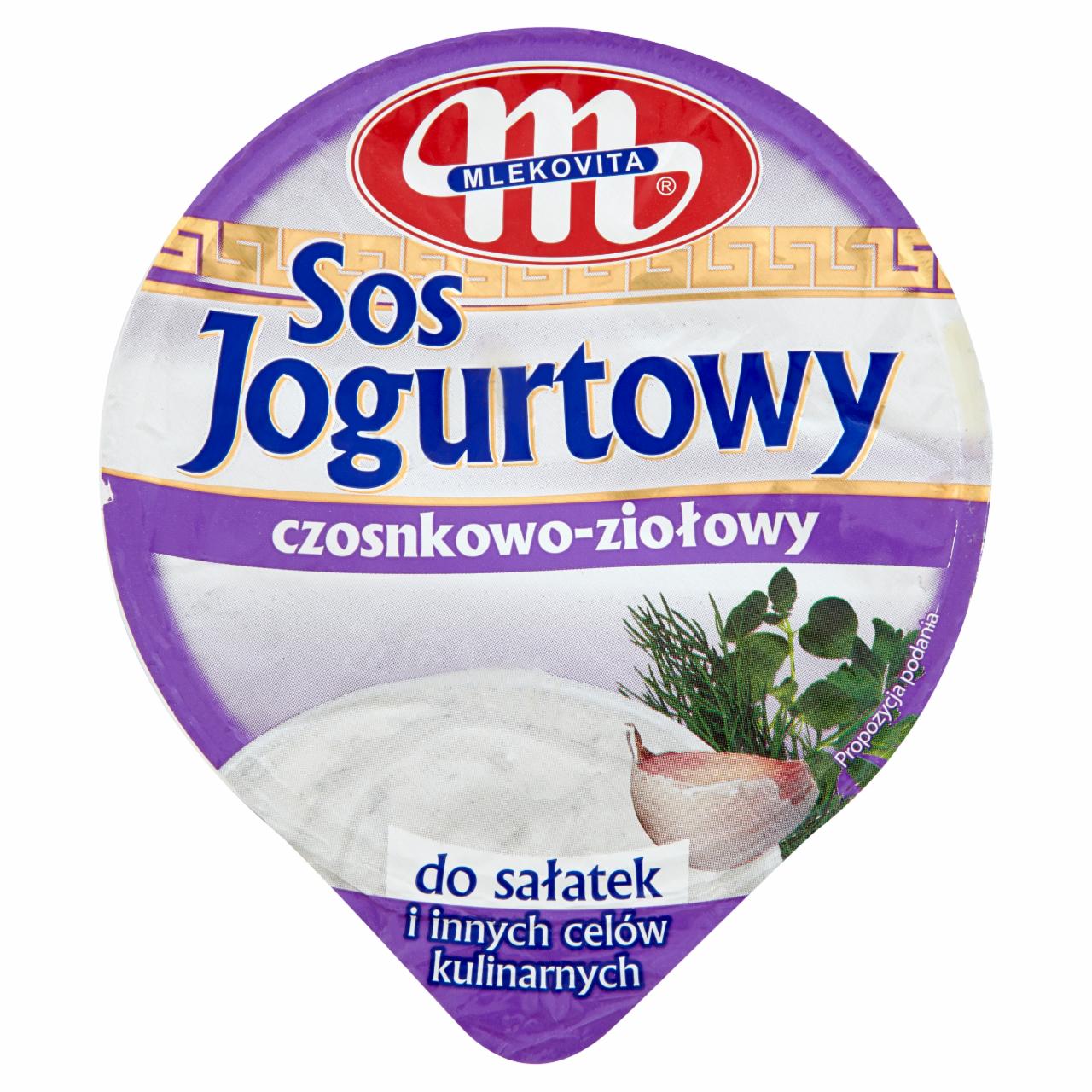 Zdjęcia - Mlekovita Sos jogurtowy czosnkowo-ziołowy 200 g