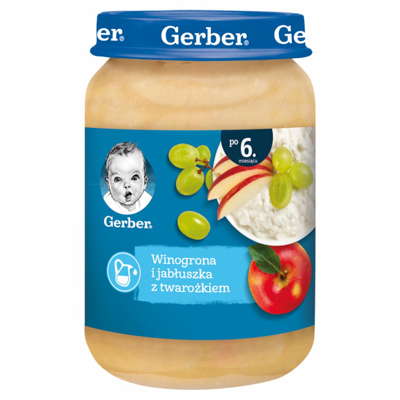 Zdjęcia - Gerber Winogrona i jabłuszka z twarożkiem dla niemowląt po 6. miesiącu 190 g