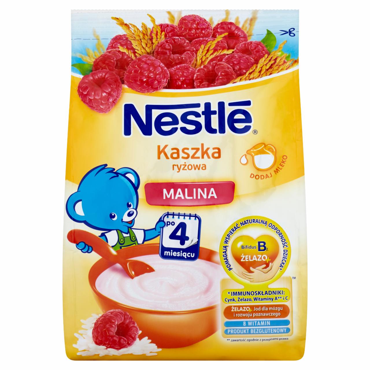 Zdjęcia - Nestlé Kaszka ryżowa bezmleczna malina dla niemowląt po 4. miesiącu 180 g